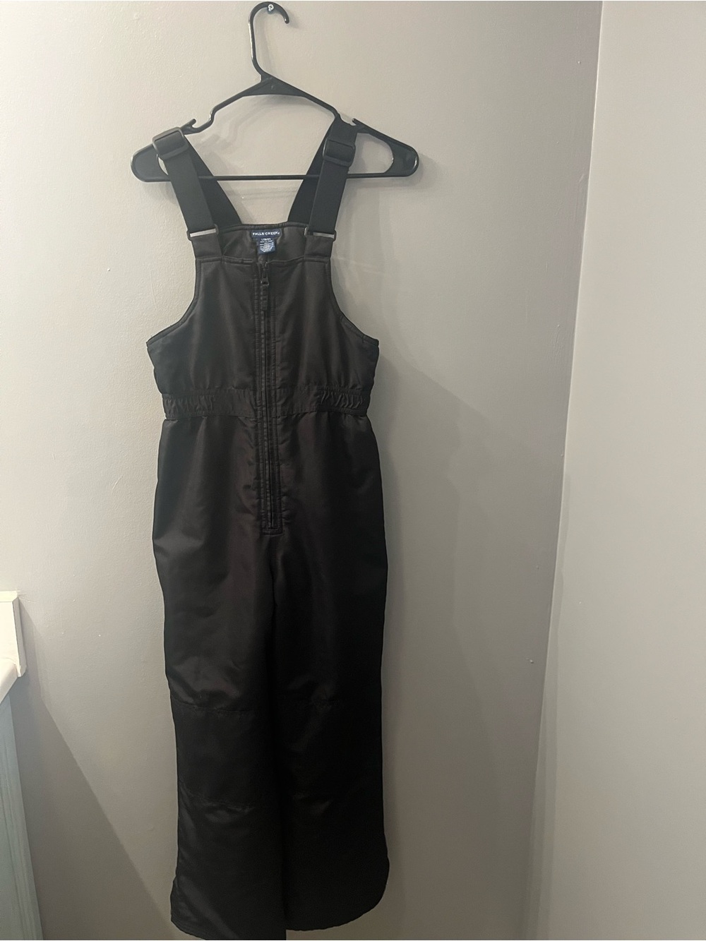 Falls Creek Black Snow Bib with Blue Label